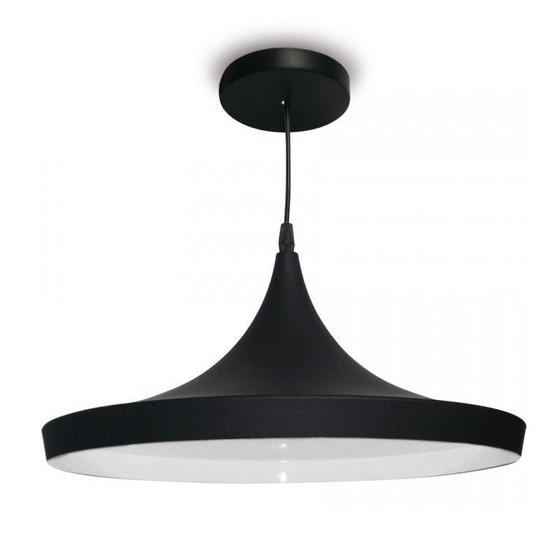 Pendente alumínio 1xE27 Preto Chapéu Chines Blumenau Menor preço em Pendente alumínio 1xE27 Preto Chapéu Chines Blumenau