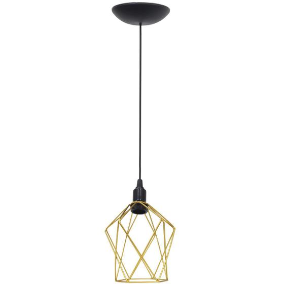 Imagem de Pendente Aramado Cálice P Luminária Lustre Teto Retrô Vintage Industrial Balcão Agp Ilumini