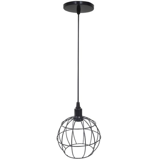 Imagem de Pendente Aramado Globo Luminária Lustre Luxo Teto Retrô Vintage Balcão Agp Ilumini Industrial