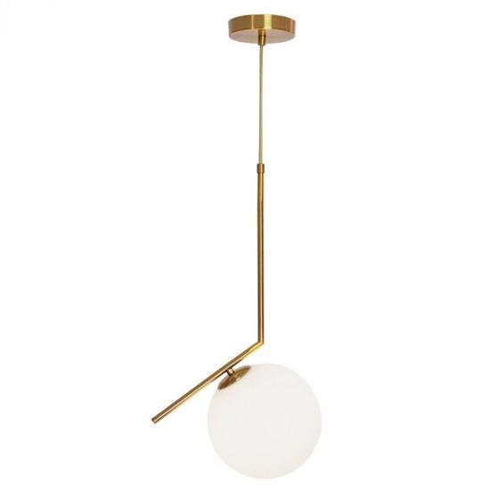 Pendente Bola Fosca Blumenau Dourado 1xG9 89231130 LUMINÁRIAS