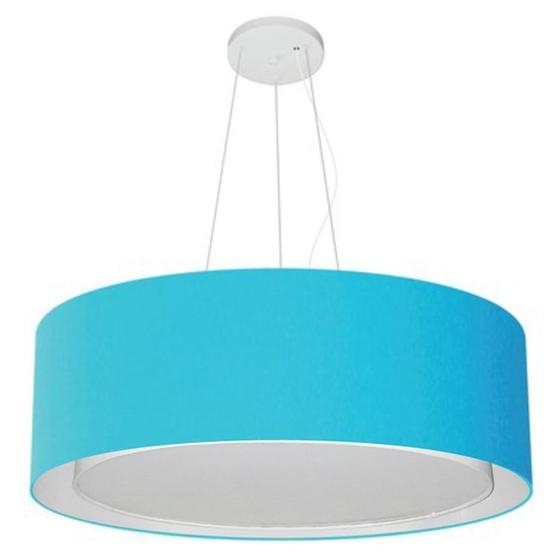 Imagem de Pendente Cilíndrico Azul Turquesa MJ-4125 Para Mesa de Jantar e Estar