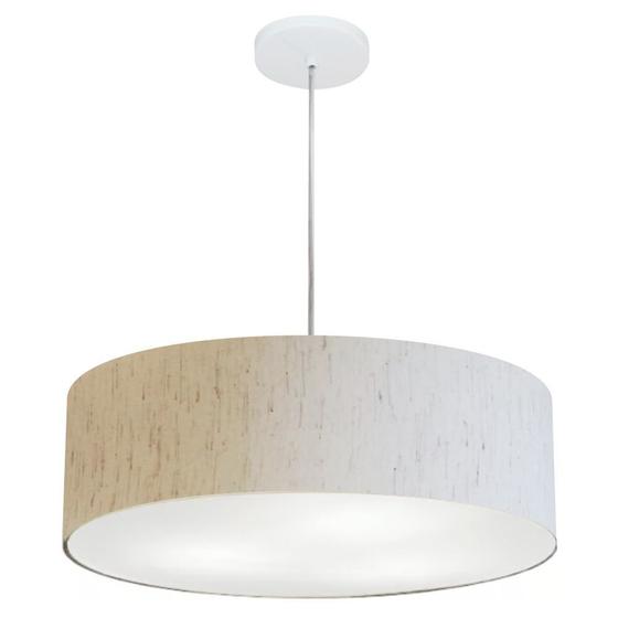 Imagem de Pendente Cilíndrico Linho Bege MJ-4218 Para Mesa de Jantar e Estar