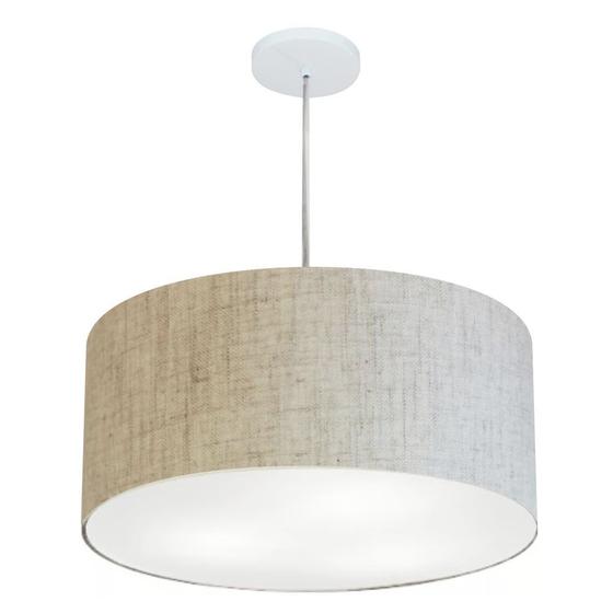 Imagem de Pendente Cilíndrico Rustico Bege MJ-4219 Para Mesa de Jantar e Estar