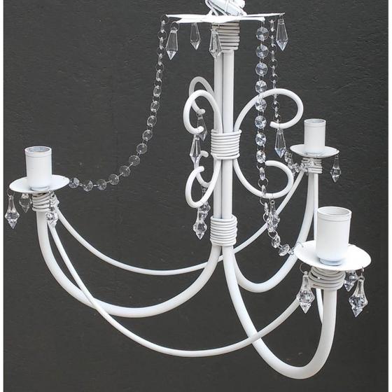 Pendente Com Cristal Lustre Provençal Candelabro de Ferro Rustico Menor preço em Pendente Com Cristal Lustre Provençal Candelabro de Ferro Rustico