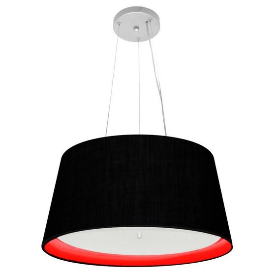 Imagem de Pendente Cone Preto e Vermelho MJ-4144 Para Mesa de Jantar e Estar