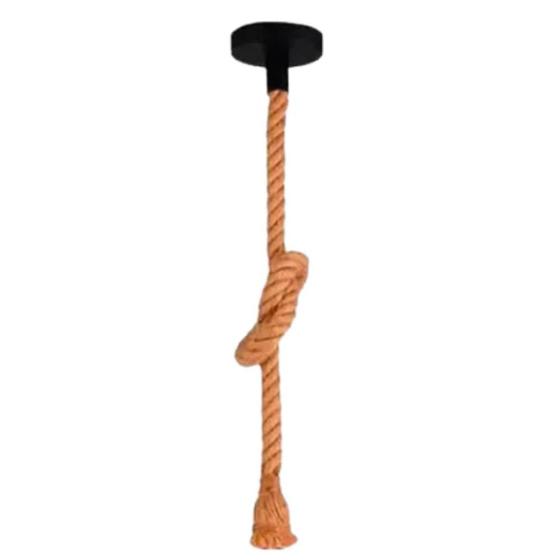 Imagem de Pendente Corda Com Canopla Preta 1,50m 1XE27 Cinderella