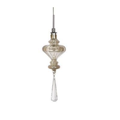 Pendente Cristal e Vidro Champagne Cabeceira Lavabo Alz31 Menor preço em Pendente Cristal e Vidro Champagne Cabeceira Lavabo Alz31