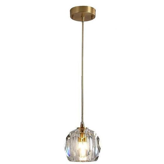 Imagem de Pendente Cristal Metal Dourado 1G9 10cm