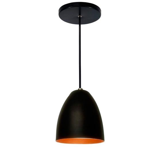 Imagem de Pendente de Alumínio Bell Vexo 12cm Soquete E27 Preto/Cobre