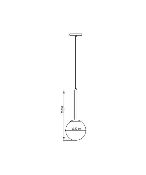 Imagem de Pendente de alumínio inox e vidro ln1119 do