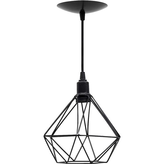 Pendente De Luminária Aramado Forma Diamante Área Externa Menor preço em Pendente De Luminária Aramado Forma Diamante Área Externa