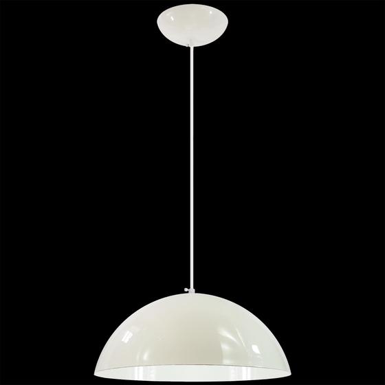 Imagem de Pendente Decor Luminária Mexicano Alumínio Branco/Branco M