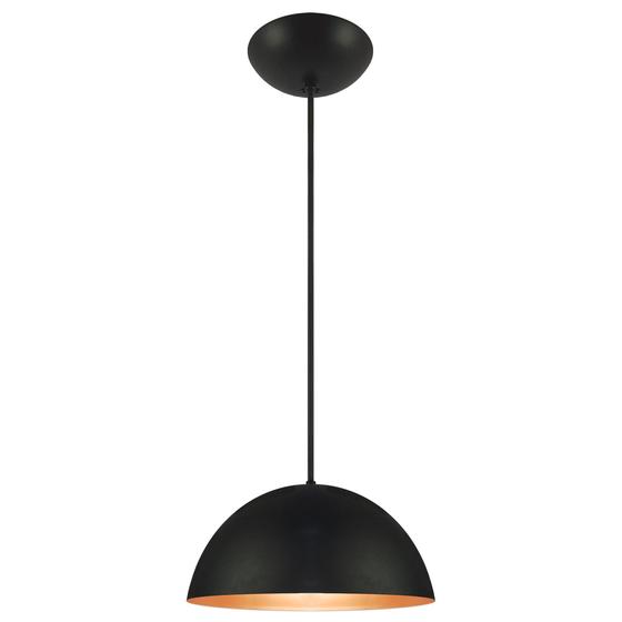 Imagem de Pendente Decor Luminária Mexicano Alumínio Preto/Cobre M