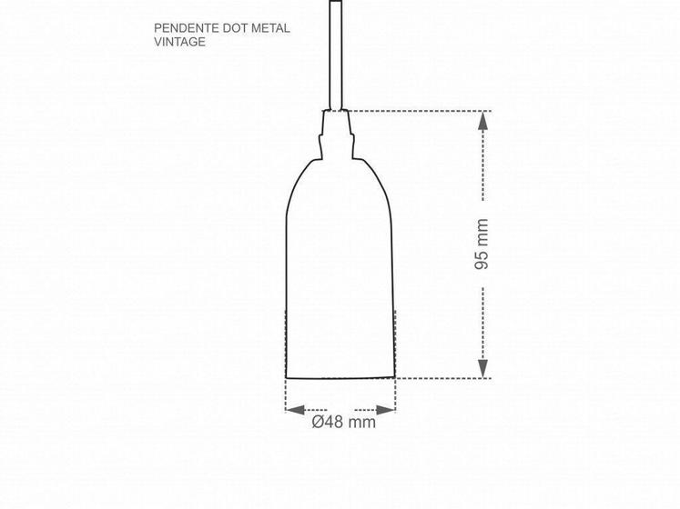 Imagem de Pendente dot metal vintage cromado