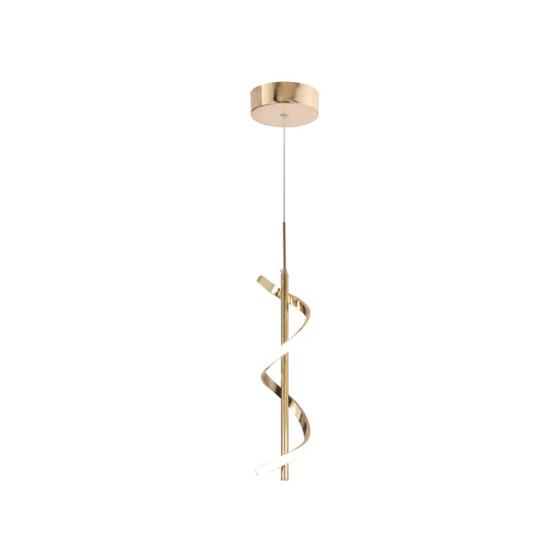 Imagem de Pendente Espiral Dourado 37cm Led 10W 4000K Bivolt