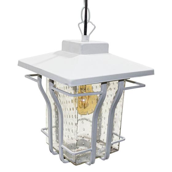 Imagem de Pendente Estilo Industrial branco + Lâmpada Filamento Led A60  St1717
