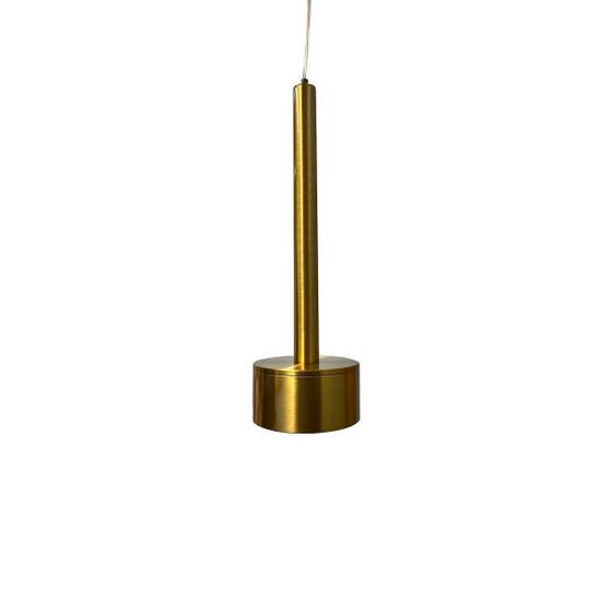 Imagem de Pendente Fio Cabo Industrial Moderno Alumínio Dourado Led 7W