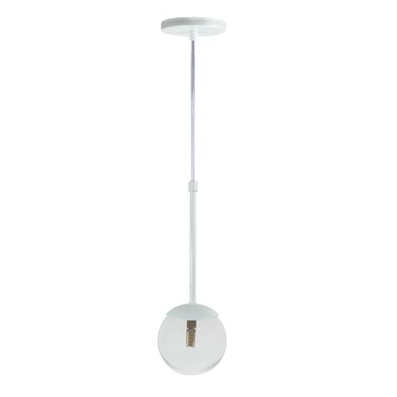 Imagem de Pendente Globo Esfera De Vidro 12Cm - Branco - Vidro Cristal