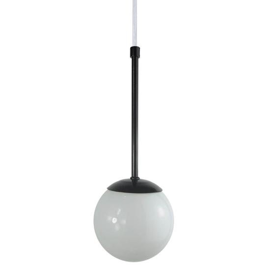 Imagem de Pendente Globo Esfera de Vidro 12cm - PRETO - Vidro Branco