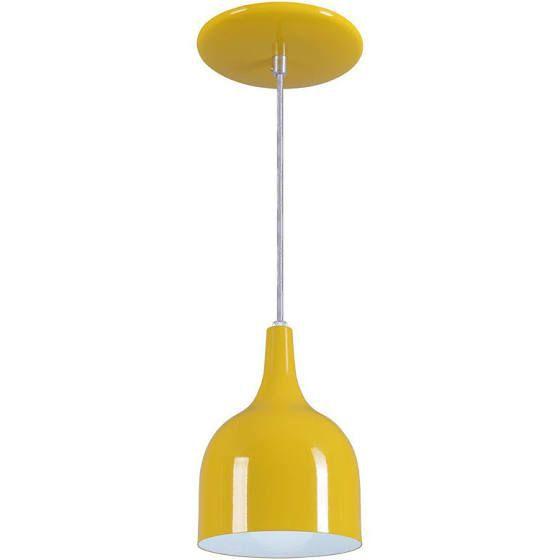 Imagem de Pendente Gota Teat Luminária Lustre Alumínio E27 Amarelo