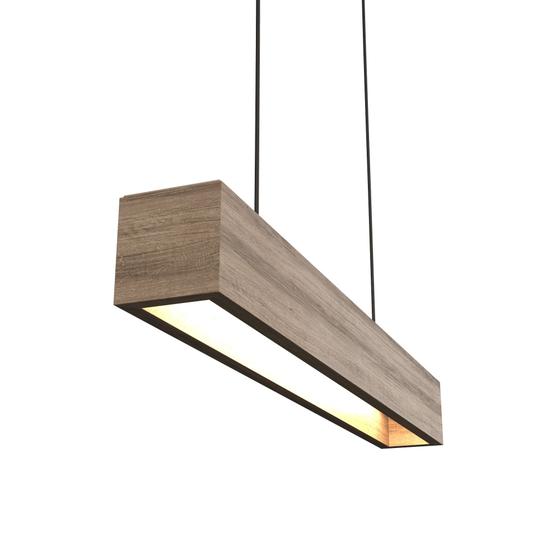 Pendente Industrial de Madeira Tubular T8 70cm Linear Retangular para Sala Escritorio Cozinha Quarto Menor preço em Pendente Industrial de Madeira Tubular T8 70cm Linear Retangular para Sala Escritorio Cozinha Quarto