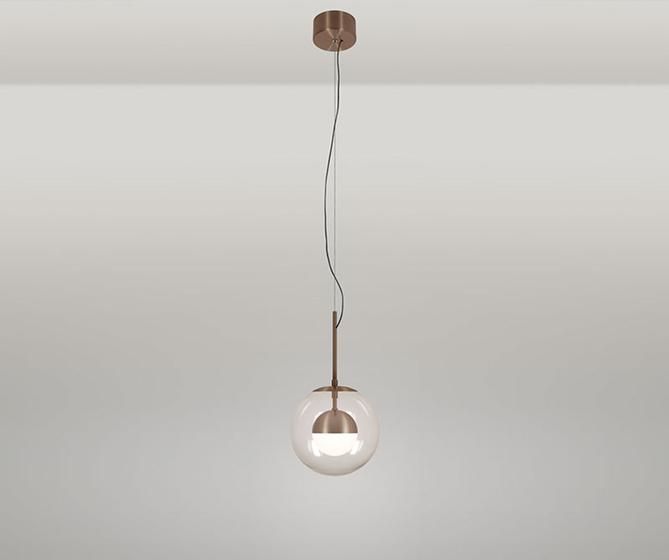 Imagem de Pendente Inside 1708 Globo 20cm Transparente G9 Bronze