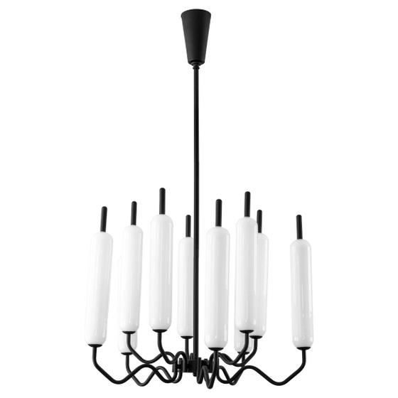 Imagem de Pendente Isis ZR117-BK Preto Fosco e Branco 60 Cm LED 80W Starlux ST2674