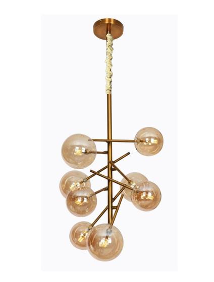 Pendente Jabuticaba Moderno 8 Vidros Âmbar Para Sala de Jantar Mesa Cozinha Área Gourmet Vão de Escada Menor preço em Pendente Jabuticaba Moderno 8 Vidros Âmbar Para Sala de Jantar Mesa Cozinha Área Gourmet Vão de Escada