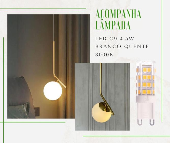 Pendente Jabuticaba Pendulo Inclinado Angular Dourado + Led Menor preço em Pendente Jabuticaba Pendulo Inclinado Angular Dourado + Led