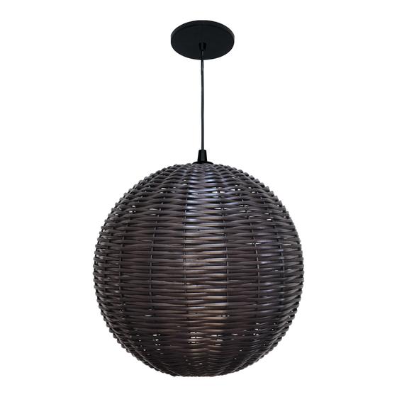 Imagem de Pendente Junco Globo 35cm Tabaco