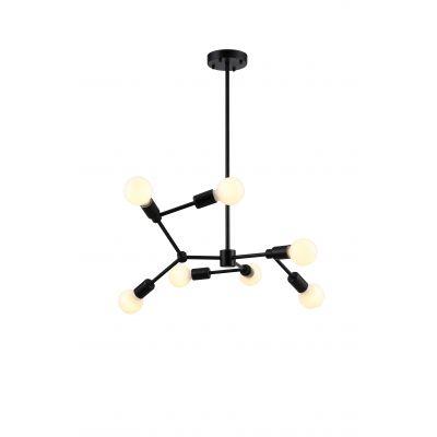 Imagem de Pendente Leblon 75cmc X H123cm 7xe27 - Black - Bella - Rm002b