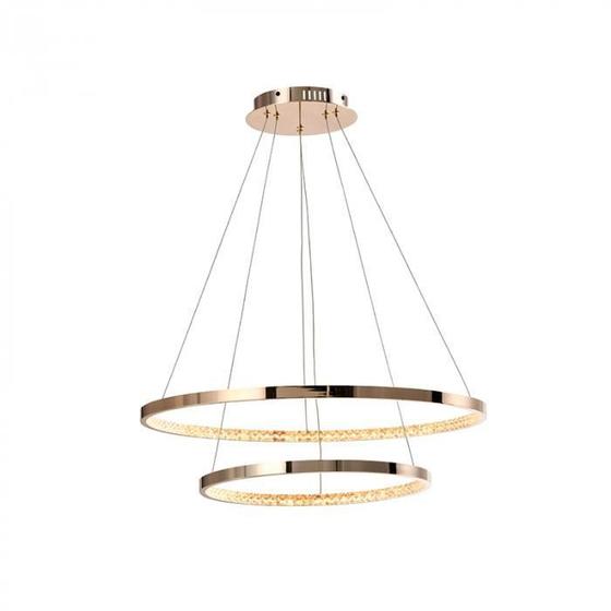 Imagem de Pendente Led Milano Gold Com 2 Anéis - Hevvy