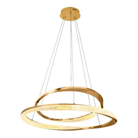 Imagem de Pendente LED Unique 140 60CM, 80CM 68W 3000K Dourado 1086LM Bivolt GMH