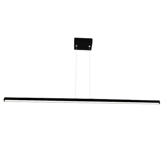 Imagem de Pendente Linear Fit Preto Led 1 Metro Luz quente 3000k