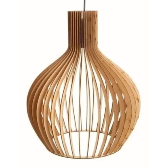 Imagem de Pendente Luminária Balão Em Mdf Cru De Teto Balcão