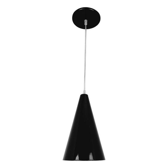 Pendente Luminária Cone Liso P/ Balcão Mesa Cozinha Sala Campo XXI