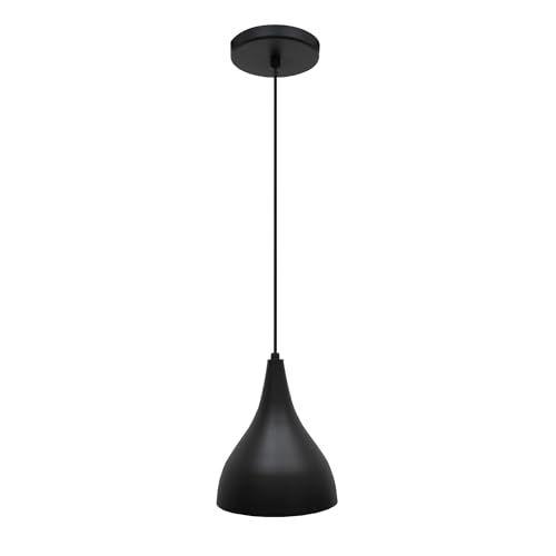 Imagem de Pendente Luminária de Teto desing Cone Preto Com Lâmpada branco quente para sala de estar, cozinha, quarto