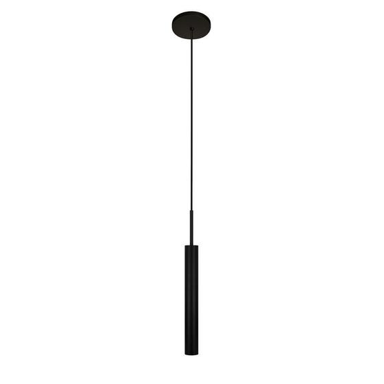 Imagem de Pendente Luminária Teto Tubo Sala Cama Cabeceira Preto 40Cm