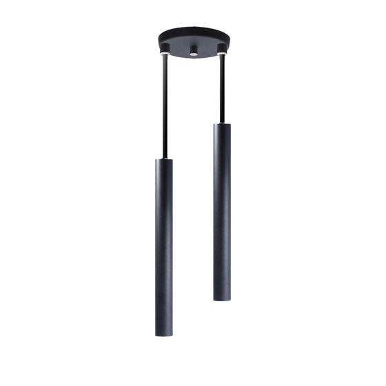 Imagem de Pendente Luminária Tubo Preto 30 Cm - Duplo