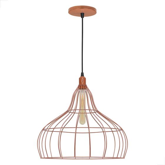 Imagem de Pendente Lustre Aramado Modelo G - Cobre