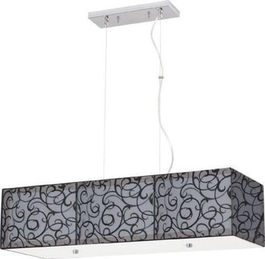 Imagem de Pendente Lustre Hermes Cúpula Preta Para Led 80 Cm