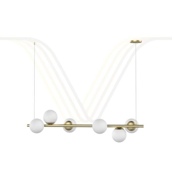 Pendente Lustre Luminária Globo de Vidro Megan Luzes do Vale Lustre