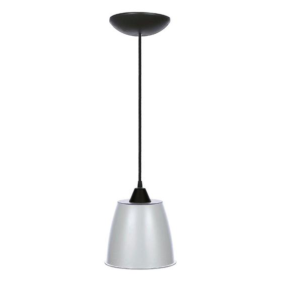 Imagem de Pendente Luxo 1 Lampada Branco Preto Aluminio Sala Quarto