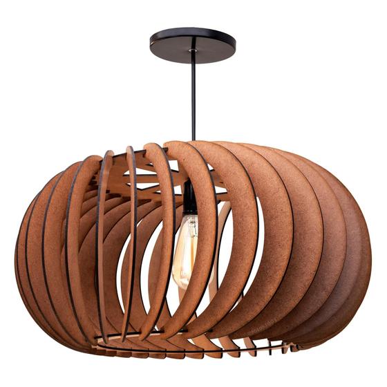 Imagem de Pendente Mdf Poptem Elíptica Madeira