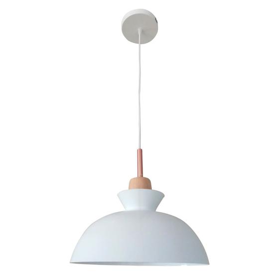 Imagem de Pendente Meia Esfera NT-008B 1xE27 Branco Nitrolux