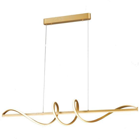 Imagem de Pendente Moderno Dourado 100cm Led 59W 3000K Bivolt