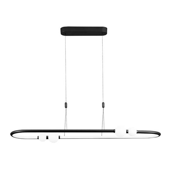 Imagem de Pendente Nébula Preto 105cm Led 44W 3000K Bivolt DW006B Bella