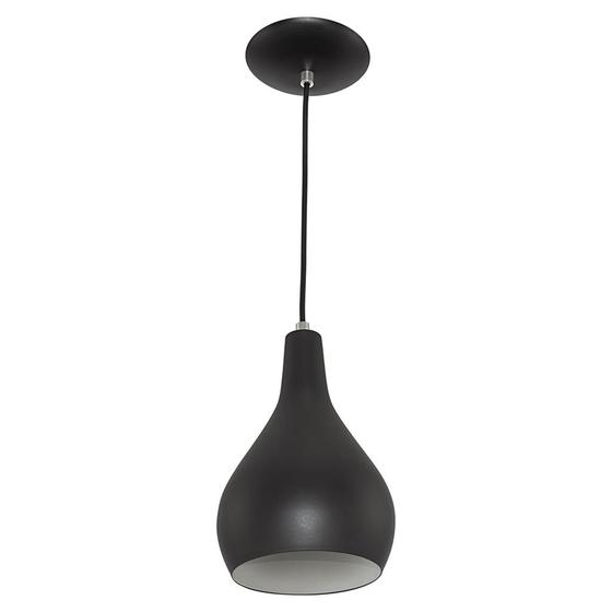 Imagem de Pendente Nepal Drop Premium Gourmet em Aluminio Preto/Branco