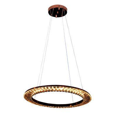 Imagem de PENDENTE ORBIT ROSE GOLD E CHAMPAGNE ø62X3,5CM 1XLED 30W BIVOLT BELLA ID009E