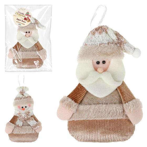 Imagem de Pendente Papai Noel / Boneco De Neve Caramelo/dourado 17x13cm - ZEIN IMPORTACAO